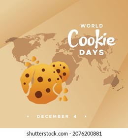 Fondo Del Diseño Del Día Mundial De La Cookie Para El Momento De Saludo
