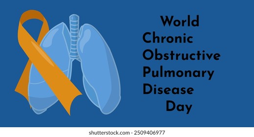 World COPD (Chronic Obstructive Pulmonary Disease) Day, Idea for a banner or poster vector illustration on the topic of health care