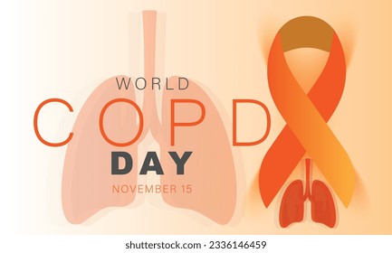 World copd day. background, banner, card, poster, template. Vector illustration.