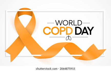 Der Welt-COPD-Tag (Chronische obstruktive Lungenerkrankung) wird jedes Jahr im November beobachtet, ist der Name für eine Gruppe von Lungenerkrankungen, die Atembeschwerden verursachen. Vektorgrafik