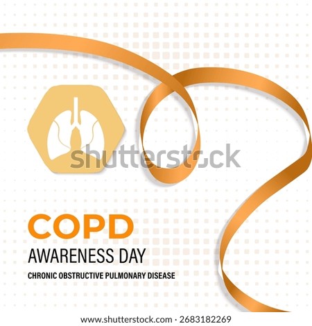 World COPD Day, observed every year in November, raises global awareness about Chronic Obstructive Pulmonary Disease, its prevention, treatment, and the importance of lung health Banner poster design.