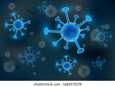 Weltes Konzept für einen Angriff auf das Corona-Virus. Virusgrippe als gefährliche Grippevirusstamm-Fälle als Pandemie für den Ausbruch der asiatischen Grippe. Virus- und Bakteriensymbol, Einbruchszelle, die Krankheit und Krankheit verursacht.