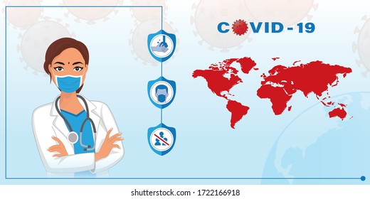 world Corona virus attack concept, Corona virus Info graphic, Info graphic World Map, Nurse, International Nurses Day, Midwives Day.