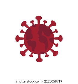 World Coronavirus or Corona virus attack concept. New variant omicron. Planet Earth with coronavirus concept stylized.
