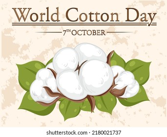 World Cotton Day Banner Template illustration