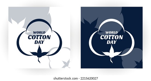 World cotton day, new creative art design .