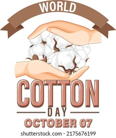 World Cotton Day October 7 Banner Design illustration