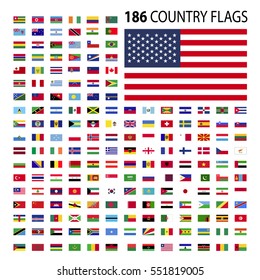 World Country Flags Icon Vector Illustration