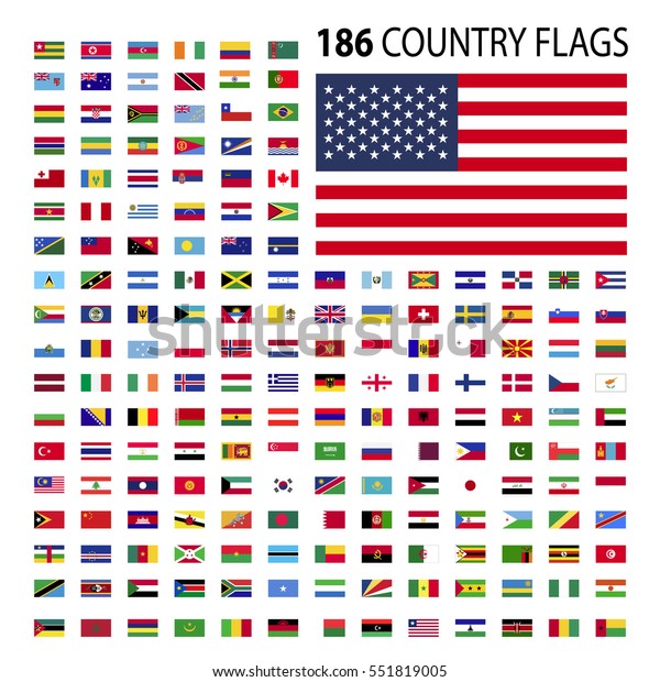 世界の国旗のアイコンベクター画像イラスト のベクター画像素材