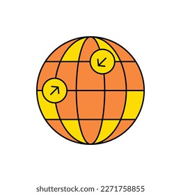 icono mundial, vector de movimiento de país