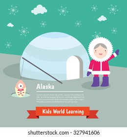 World , Country , Nation Kids learning , USA , Alaska