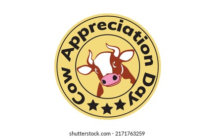 World Cow Appreciation Day Vector Illustration. Logo Poster and Banner.