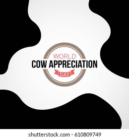 World Cow Appreciation Day Vector Illustration. Suitable for Greeting Card, Poster and Banner.