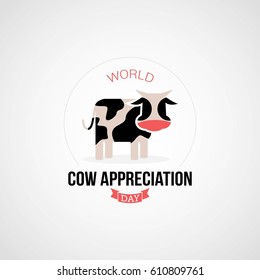 World Cow Appreciation Day Vector Illustration. Suitable for Greeting Card, Poster and Banner.