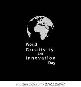 World Creativity and Innovation Day. April 21. Idea light bulb. Line outline. Doodle. White background. Poster, banner, card, background. Eps 10.