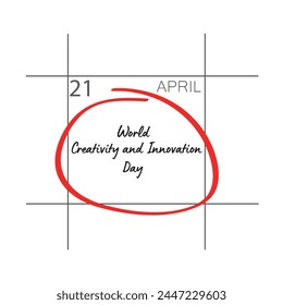 Día Mundial de la Creatividad y la Innovación que se celebra cada año el 21 de abril. 