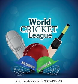 World Cricket League Match With Cricket Elements