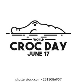 World Croc Day. June 17. Eps 10.