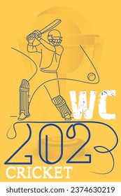 world cup 2023 flyer with background color