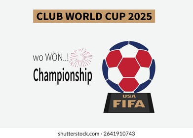 World cup 2025 club championship 2025 trophy design with white background