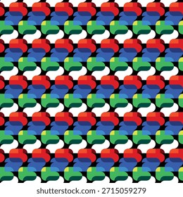 Dois e seis números coloridos no plano de fundo preto. Padrão ou textura sem emenda quadrada do vetor.