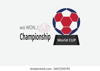 World cup championship trophy winner ceremony logo banner poster card flyer design