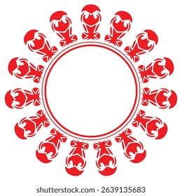 World Cup Frame Round Ornament Illustration