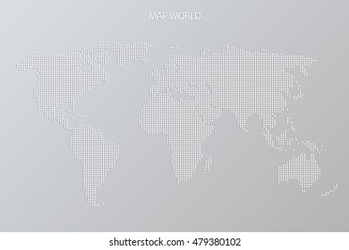 World Cup of Hockey abstract world map minimal background, grey color. Sport Worlds League banner International championship world map template Abstract gray map of world Vector art template 2022 2023