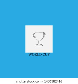 world cup icon sign signifier vector