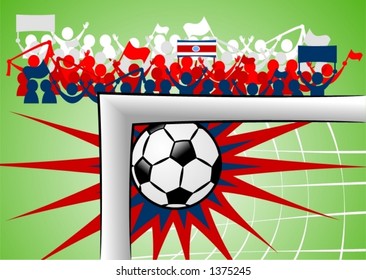 World cup soccer.Cheering supporters when Costa Rica scores