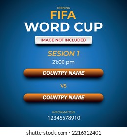 world cup theme social media post template