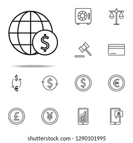 world currencies icon. Finance And Chart icons universal set for web and mobile