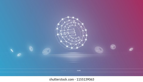 World Currency, Block chain concept
