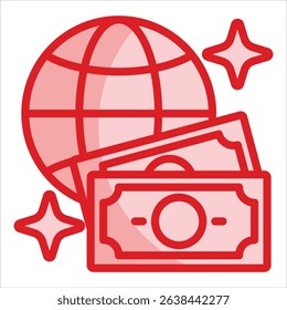 World Currency Icon Element For Design
