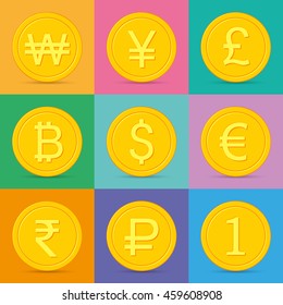 World currency icons