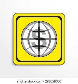 World currency. Vector icon.