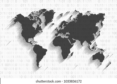 world cyber security map. cyberspace internet. digital technology background. vector illustration