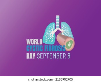 World Cystic Fibrosis Day, September 8. Vector eps 10. 