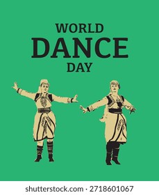Día Mundial de la Danza. Ilustración vectorial.