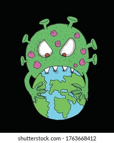 world is in danger. vector illustration
