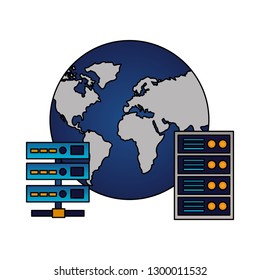 world database server center computer case