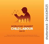 World Day Against Child Labor Concept With Child. abstract vector illustration design
