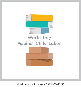 World day Against Child Labor. Creative Concept for Against Child Labor graphic. 12 June.