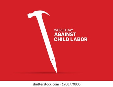 World Day Against Child Labor Day Concept Vector Illustration.