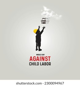 World day against Child Labor. creative ads for social. world day against child labor celebration. Labor day concept.