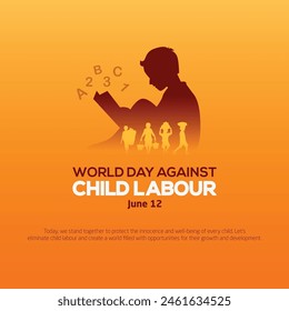 World Day Against Child Labor Concept With Child. abstract vector illustration design
