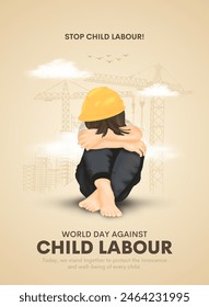 World Day Against Child Labor Concept With Child. abstract vector illustration design. Celebrates every year on 12th June.