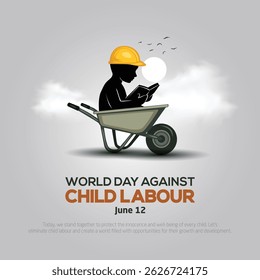 World Day Against Child Labor Concept With Child. abstract vector illustration design
