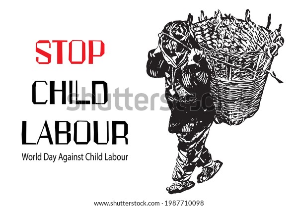 World Day Against Child Labor Anti Stock Vector (Royalty Free ...