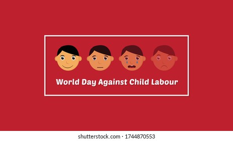 World Day Against Child Labour. Vector illustration